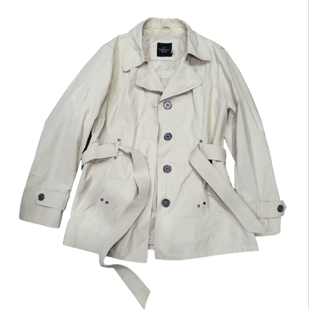 EUC Faded Glory women's tan belted trenchcoat, 12/14, L